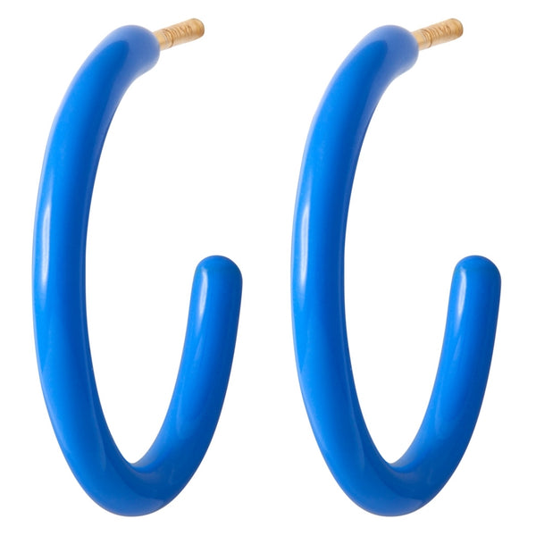 LULU Copenhagen Color Hoops Medium pair Hoops Blue