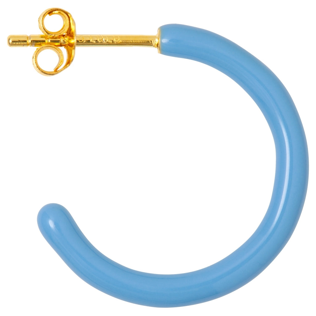 LULU Copenhagen Color Hoops Medium pair Hoops Light Blue