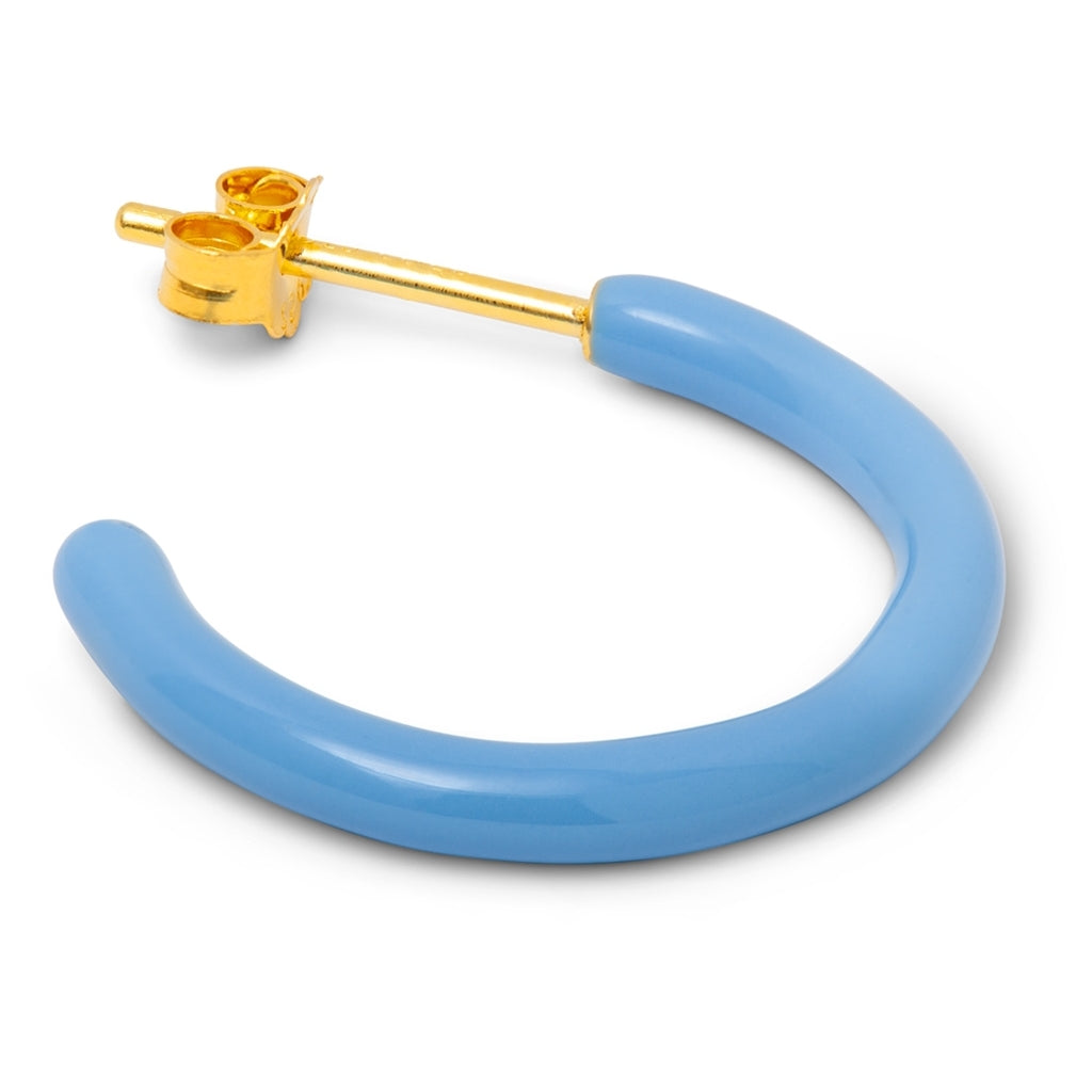 LULU Copenhagen Color Hoops Medium pair Hoops Light Blue