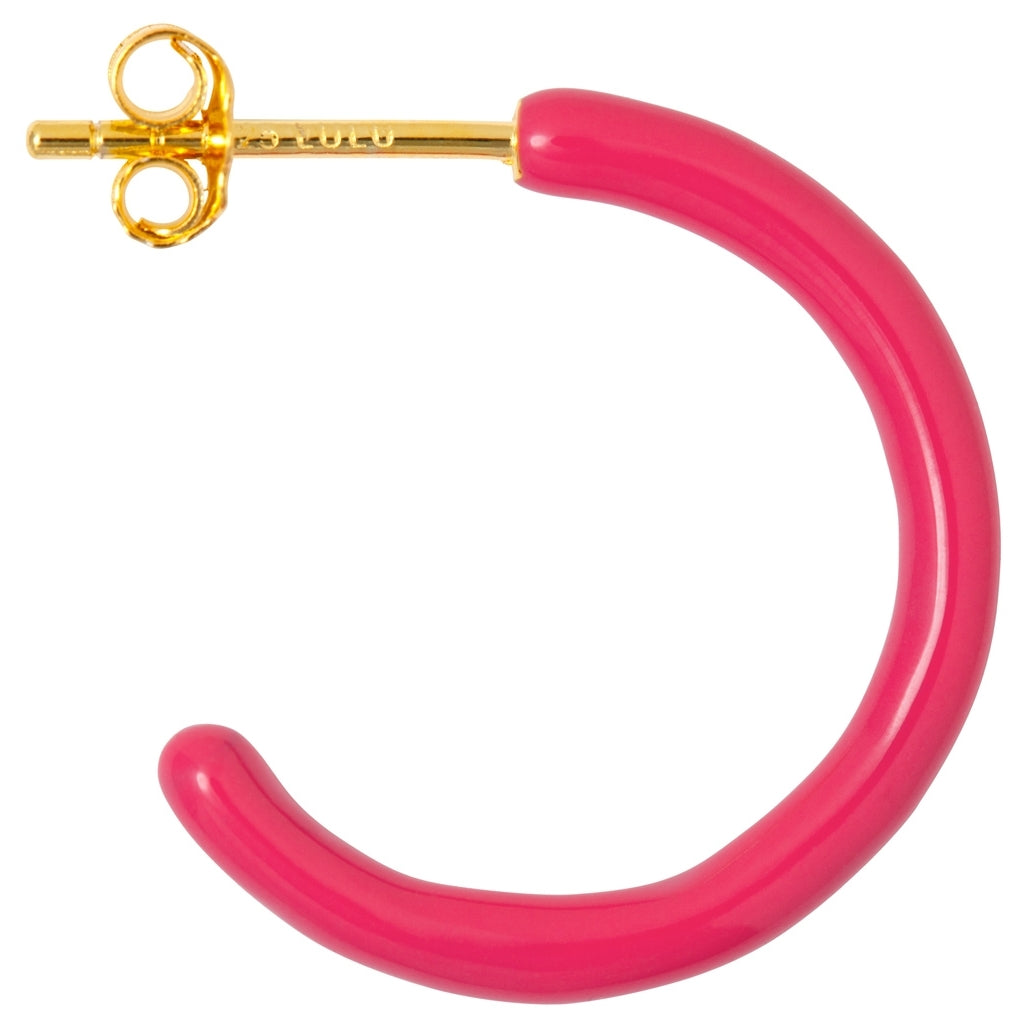 LULU Copenhagen Color Hoops Medium pair Hoops Pink
