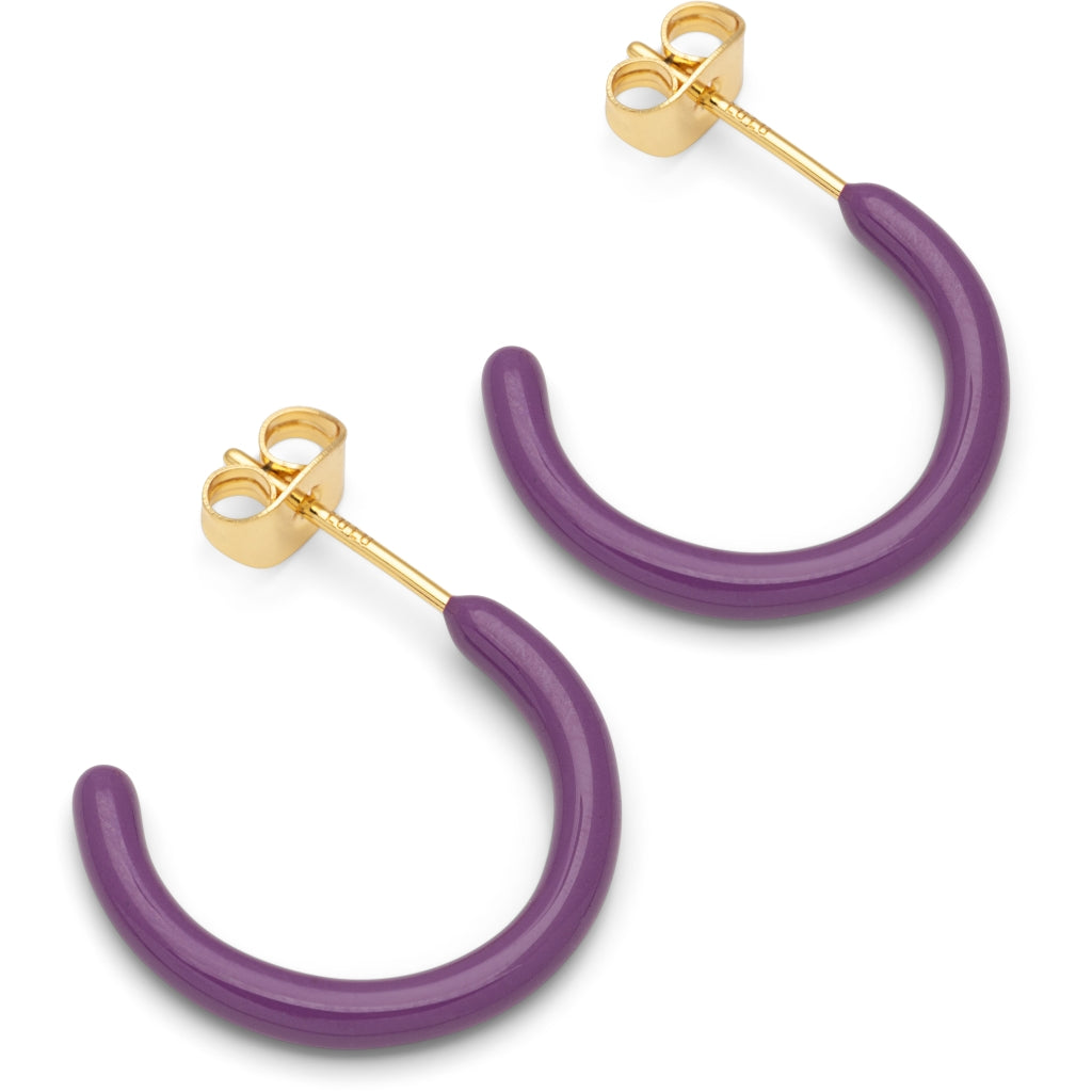LULU Copenhagen Color Hoops Medium pair Hoops Purple Harvest