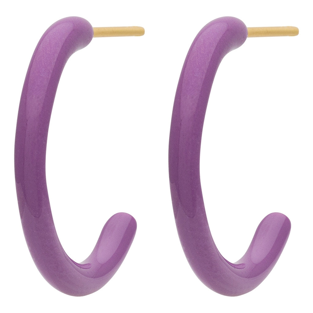 LULU Copenhagen Color Hoops Medium pair Hoops Purple Harvest