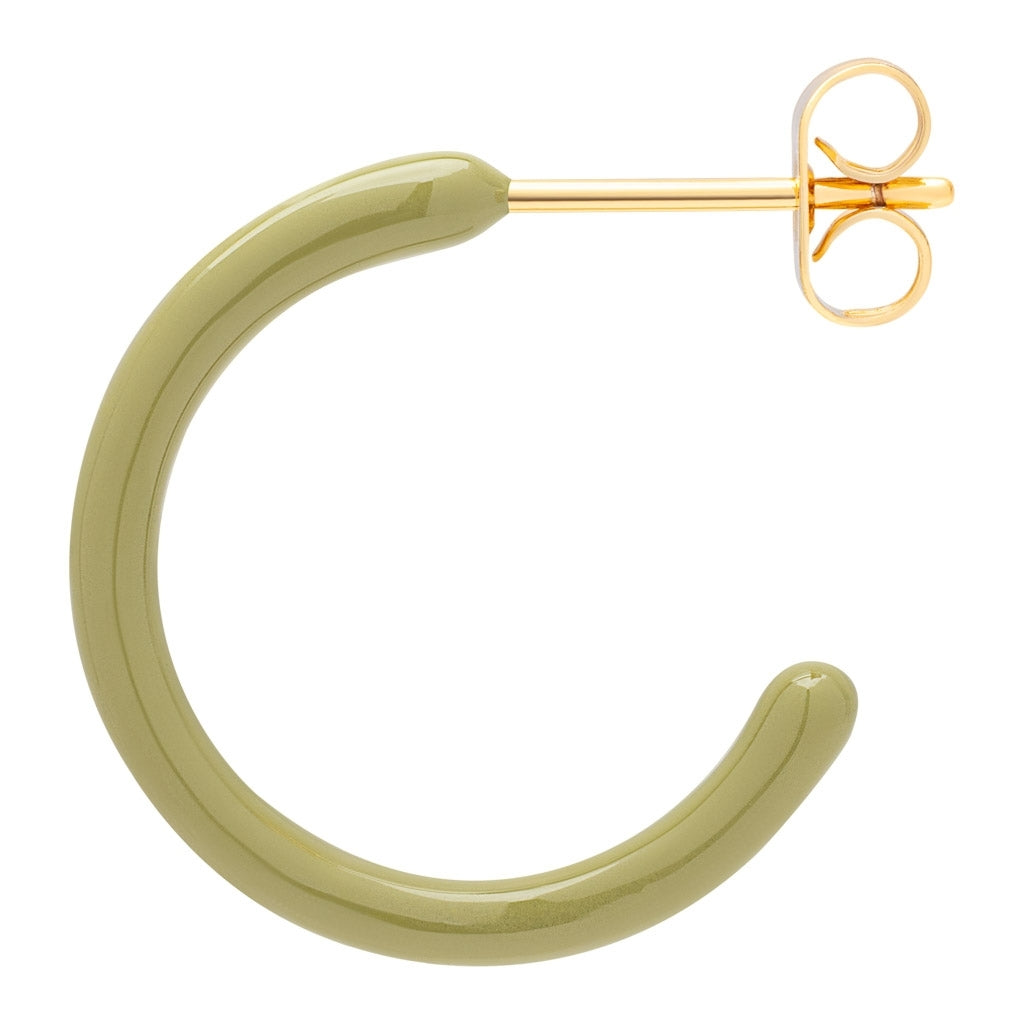 LULU Copenhagen Color Hoops Medium pair Hoops Willow Green