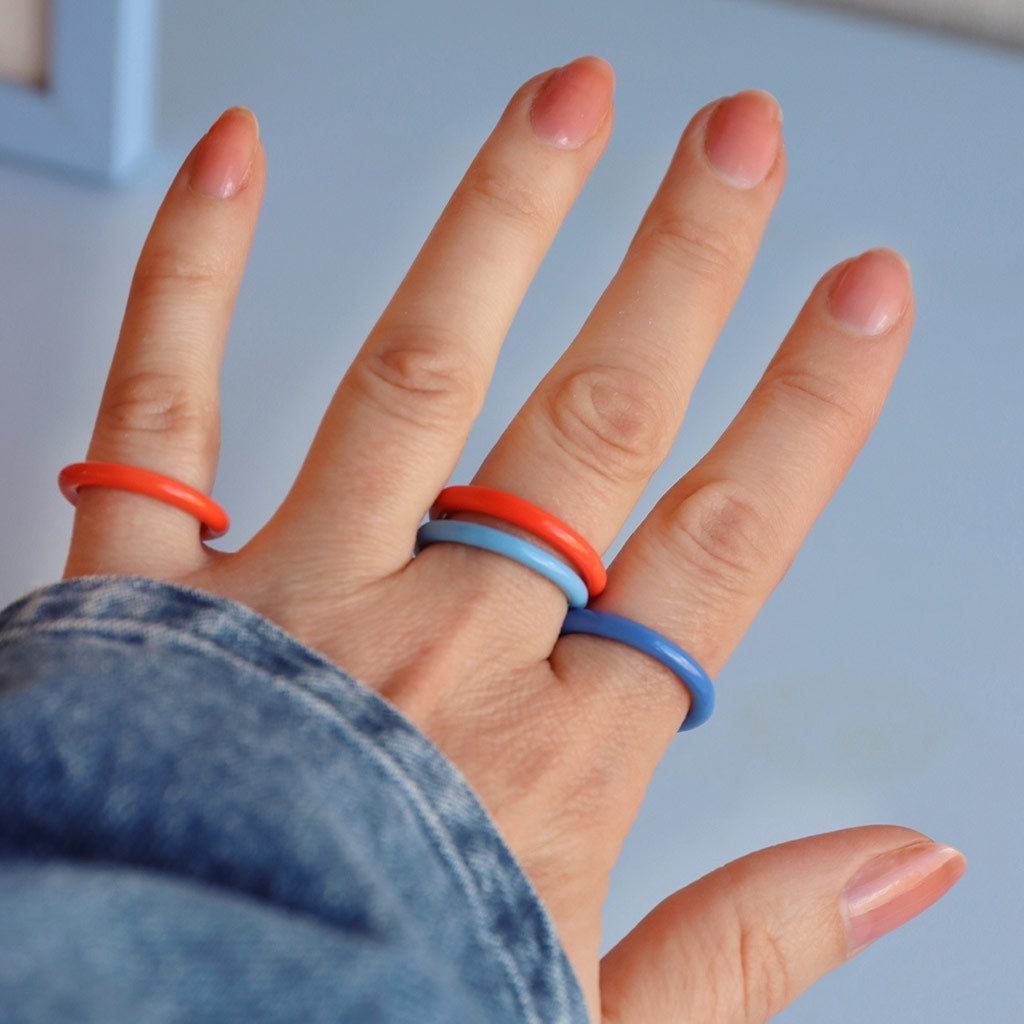 LULU Copenhagen Color Ring Rings Blue