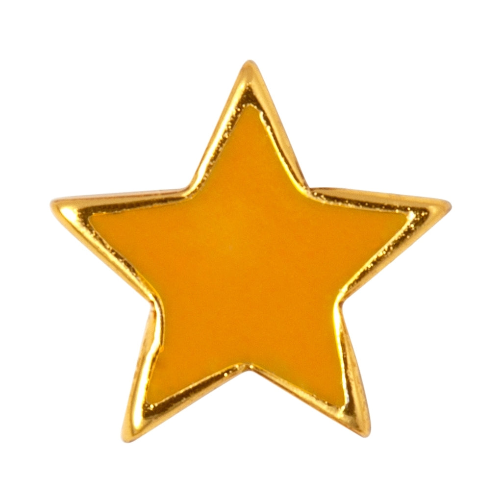 LULU Copenhagen Color Star earring 1 pcs gold plated Ear stud, 1 pcs Marigold