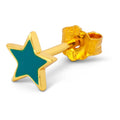 Color Star 1 pcs gold plated - Petrol