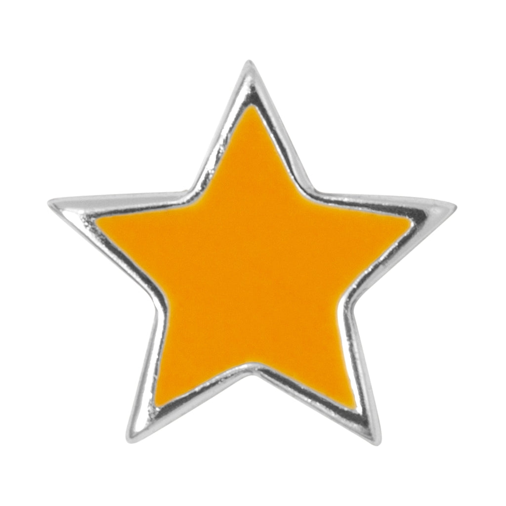 LULU Copenhagen Color Star earring 1 pcs silver Ear stud, 1 pcs Marigold