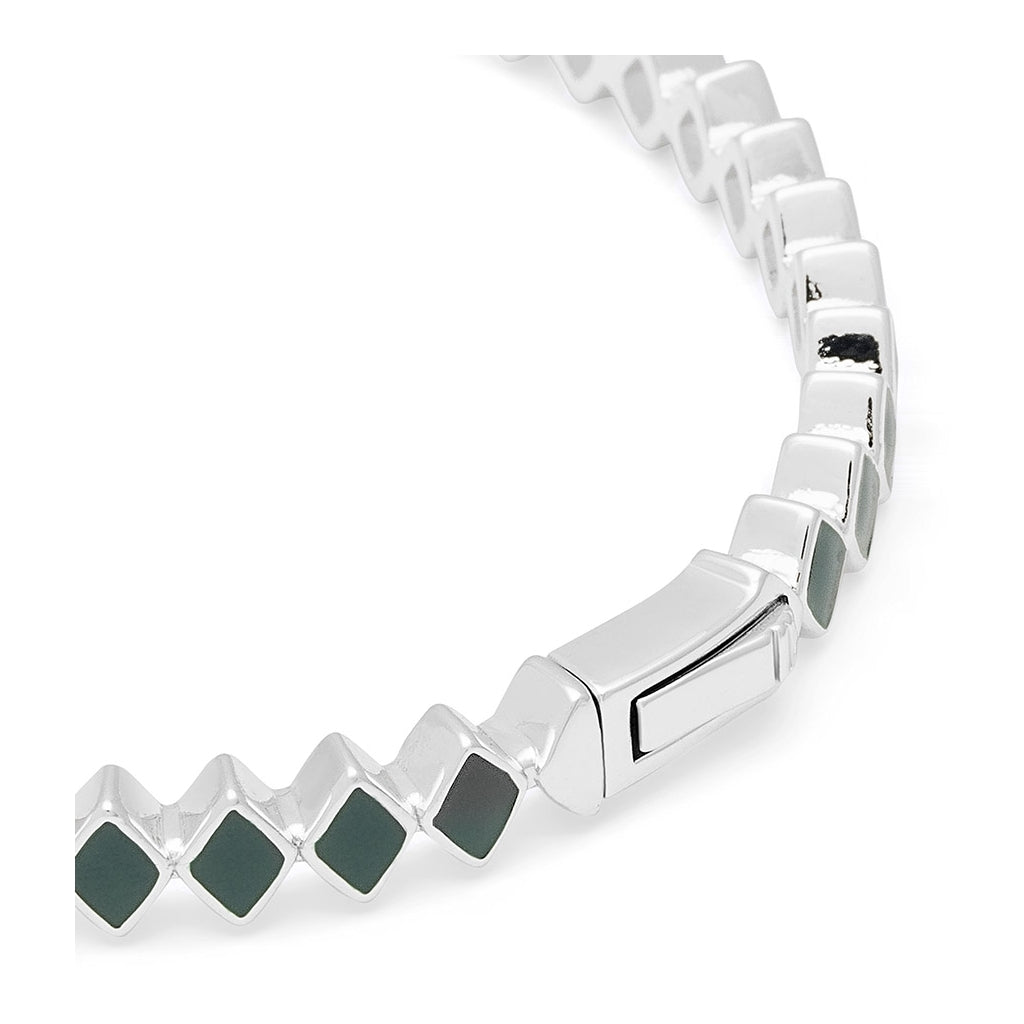 LULU Copenhagen Confetti Bangle - Silver Plated Bracelets North Sea Green