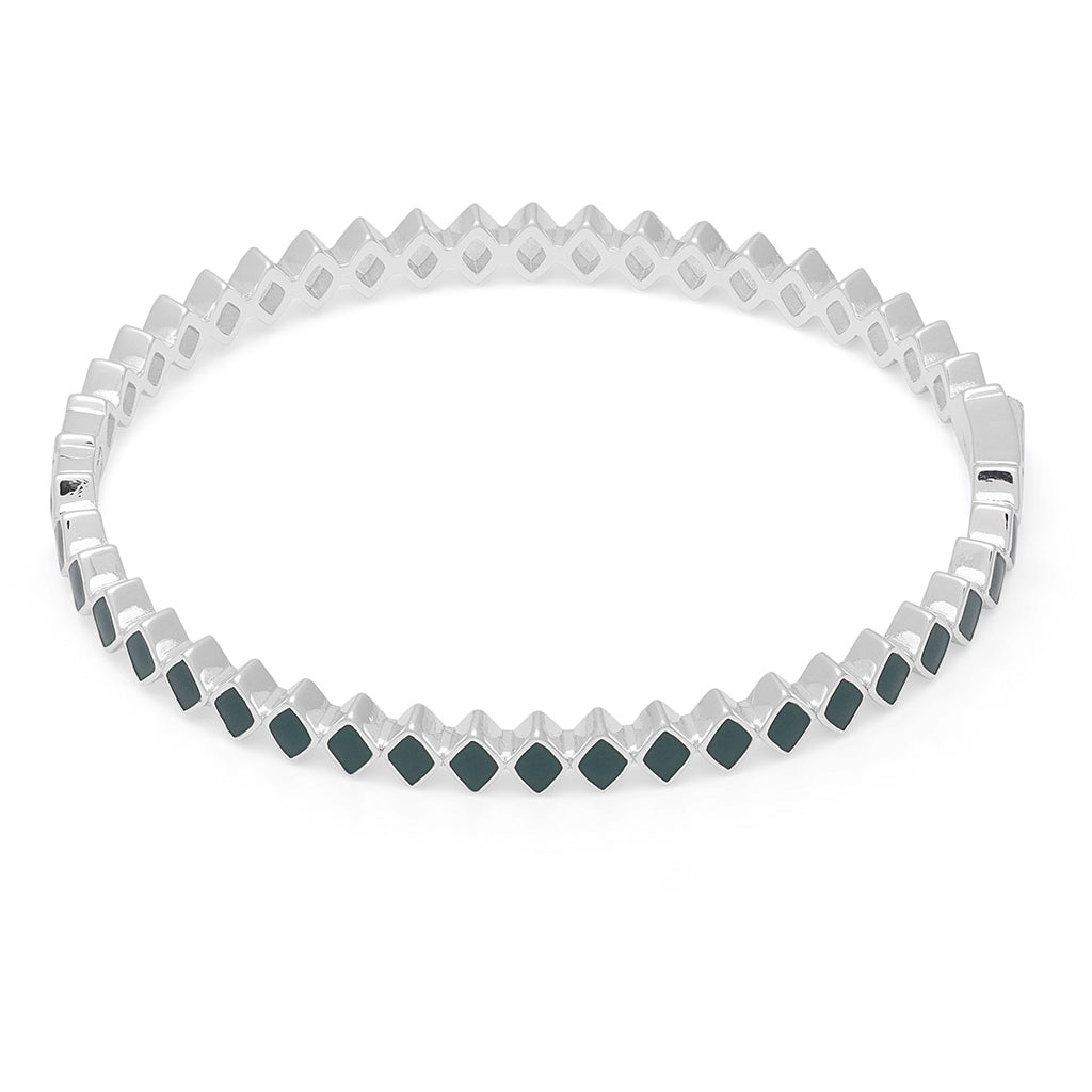LULU Copenhagen Confetti Bangle - Silver Plated Bracelets North Sea Green