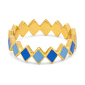 Confetti Ring gold plated - Blue