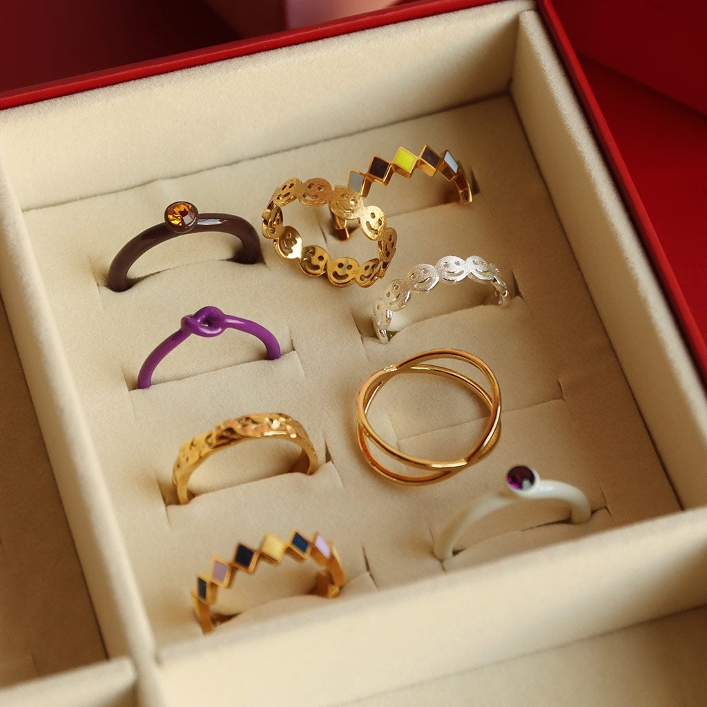 LULU Copenhagen Confetti Ring gold plated Rings Poetry