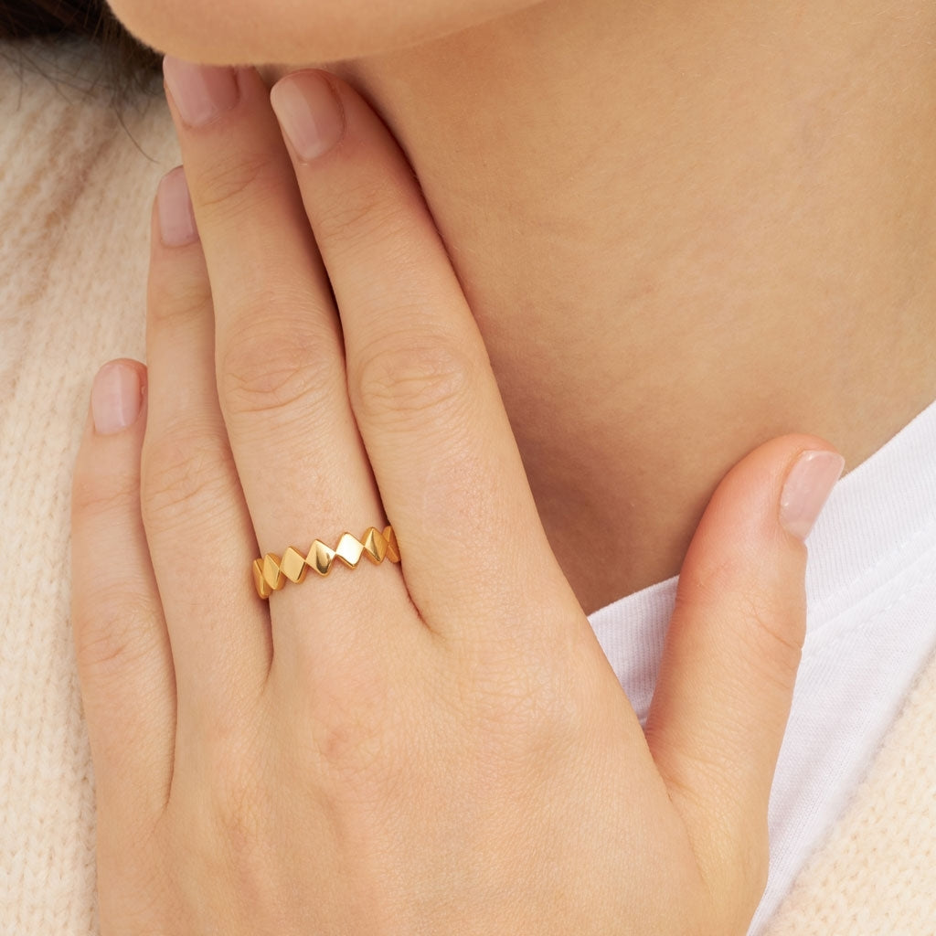 LULU Copenhagen Confetti Ring gold plated Rings Gold plated