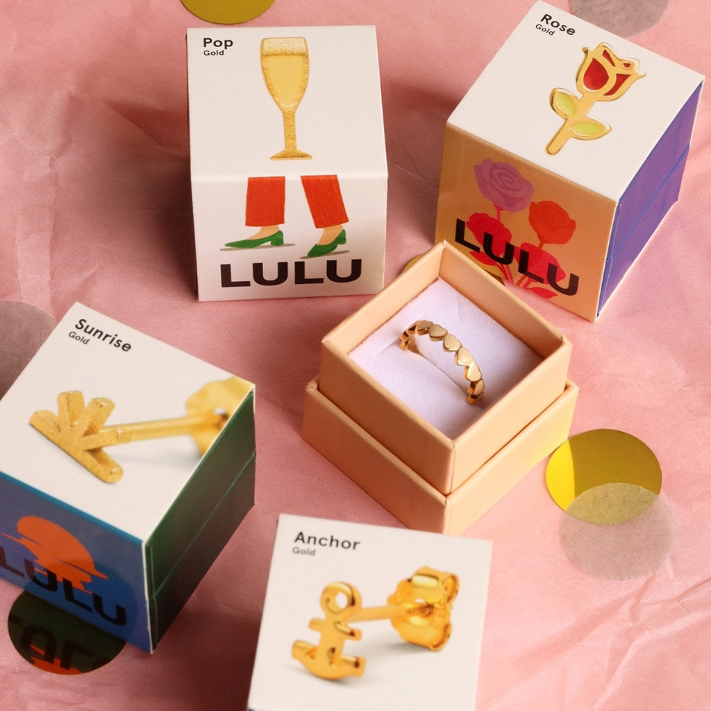 LULU Copenhagen Connected Hearts Ring Rings Buttercream