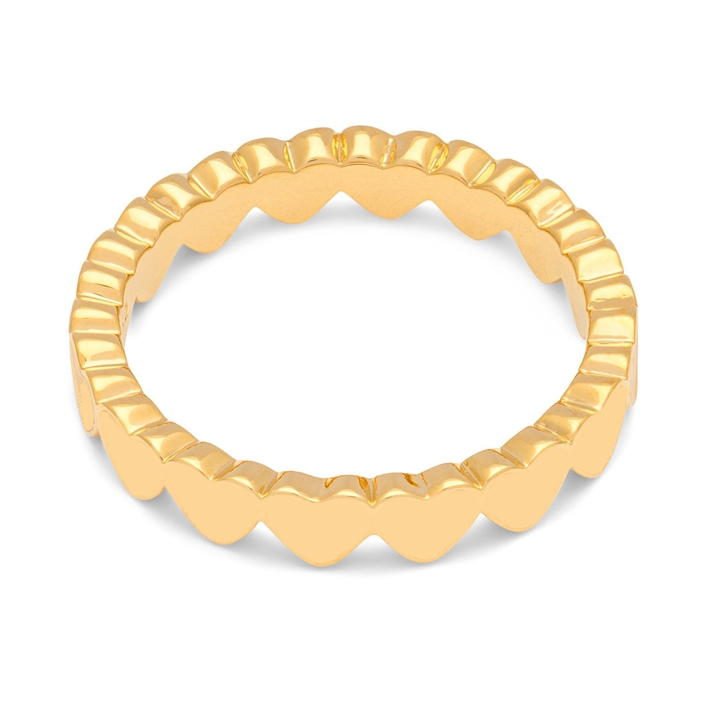 LULU Copenhagen Connected Hearts Ring Rings Gold plated