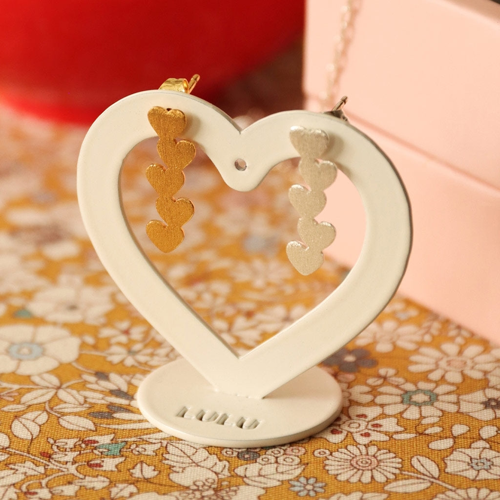 LULU Copenhagen Connected Hearts earring 1 pcs Ear stud, 1 pcs Silver Plated