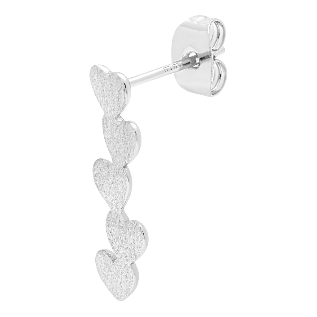 LULU Copenhagen Connected Hearts earring 1 pcs Ear stud, 1 pcs Silver Plated