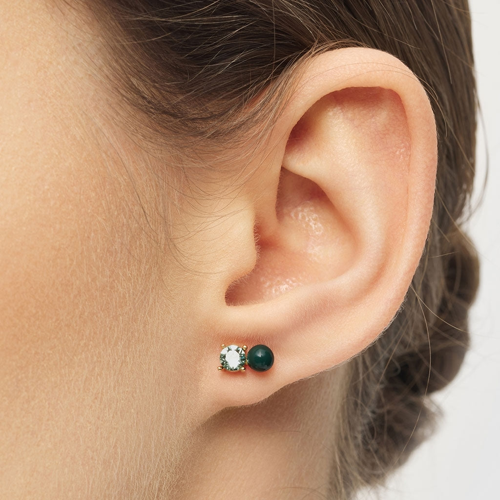 LULU Copenhagen Diamond Eye earring 1 pcs Ear stud, 1 pcs North sea green/Chrysolite