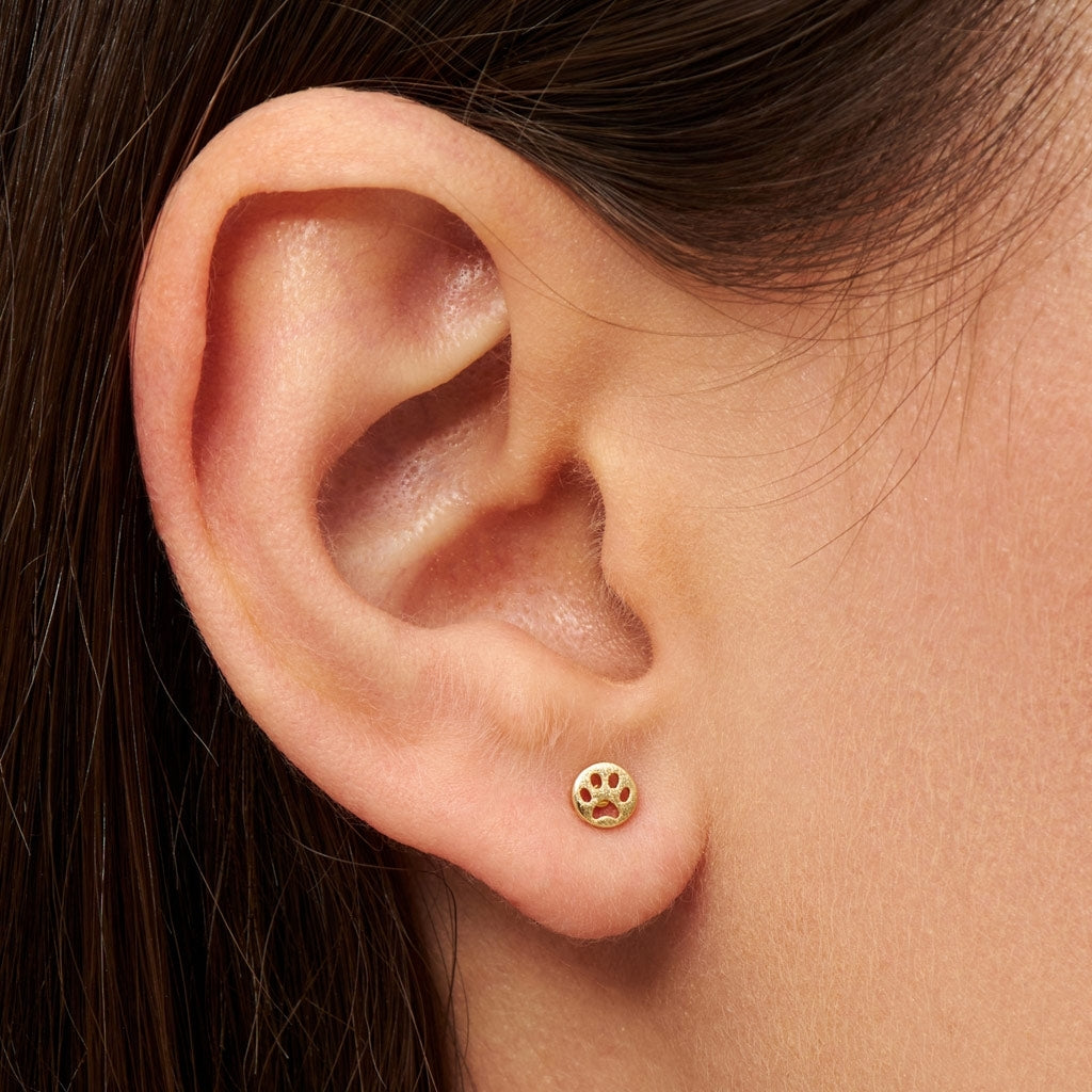 LULU Copenhagen Dog earring 1 pcs Ear stud, 1 pcs Gold plated