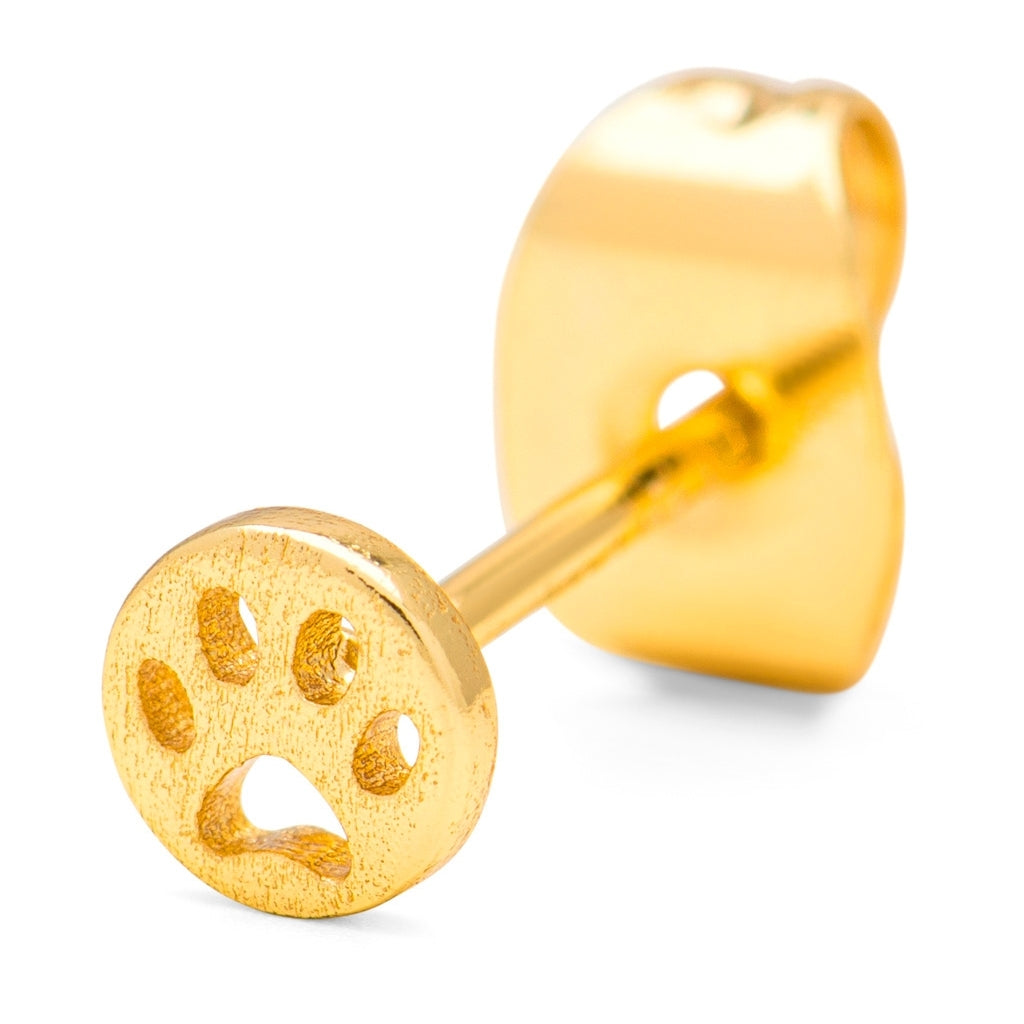 LULU Copenhagen Dog earring 1 pcs Ear stud, 1 pcs Gold plated