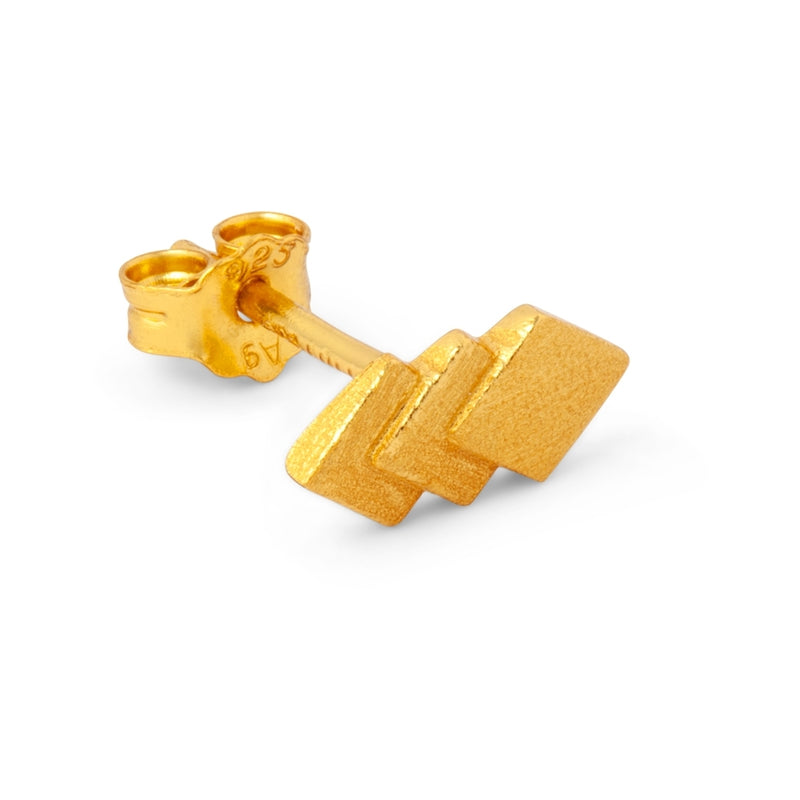 LULU Copenhagen Domino 3 - 1 pcs Ear stud, 1 pcs Gold plated