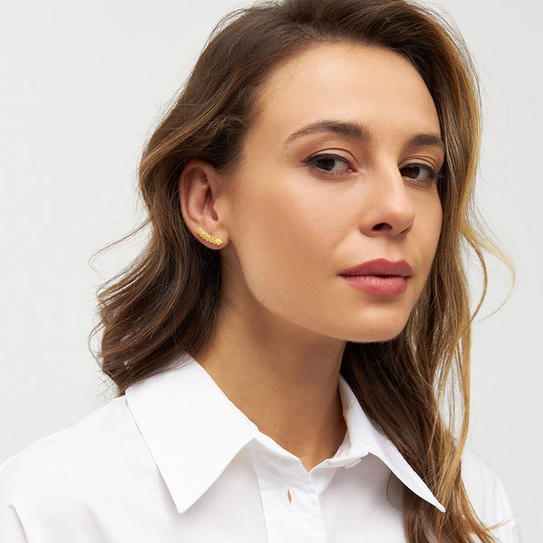 LULU Copenhagen Domino 7 - 1 pcs Ear stud, 1 pcs Gold plated