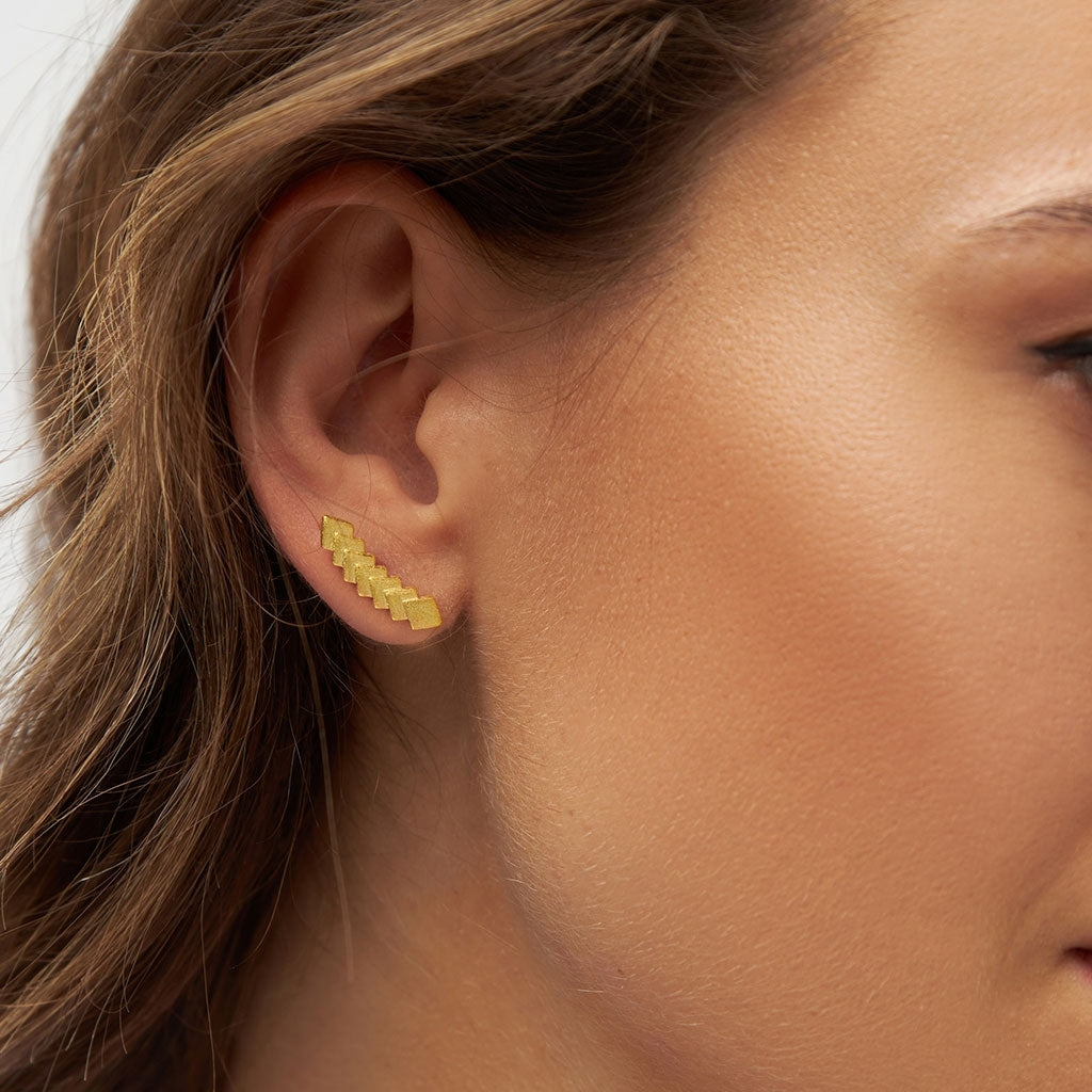 LULU Copenhagen Domino 7 earring 1 pcs Ear stud, 1 pcs Gold plated
