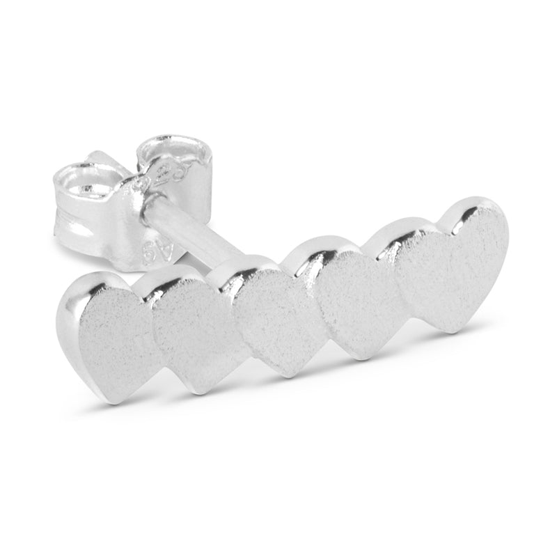 LULU Copenhagen Domino Hearts 5 - 1 pcs Ear stud, 1 pcs Silver