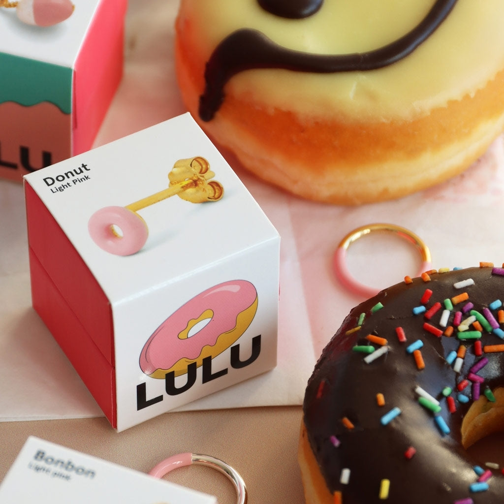 LULU Copenhagen Donut earring 1 pcs Ear stud, 1 pcs Gold plated