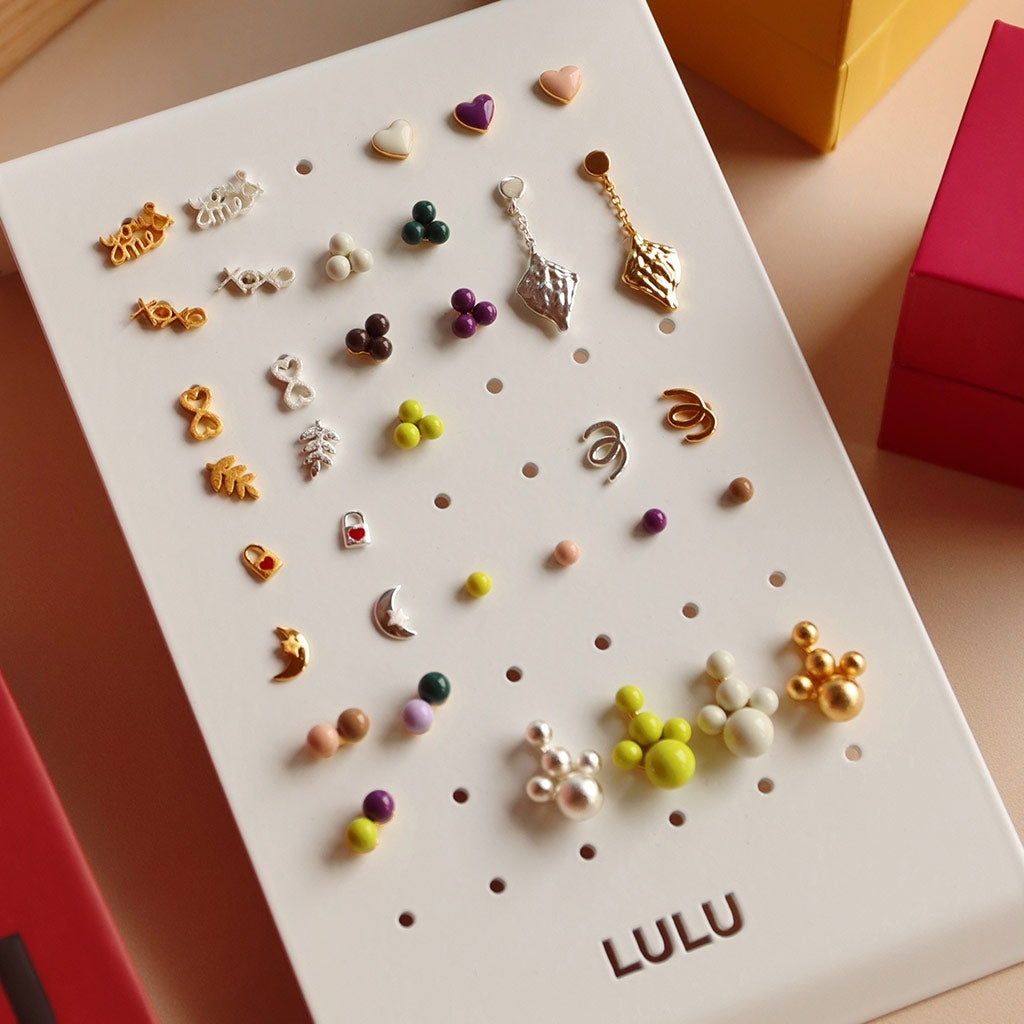 LULU Copenhagen Doodle earring 1 pcs Ear stud, 1 pcs Gold plated