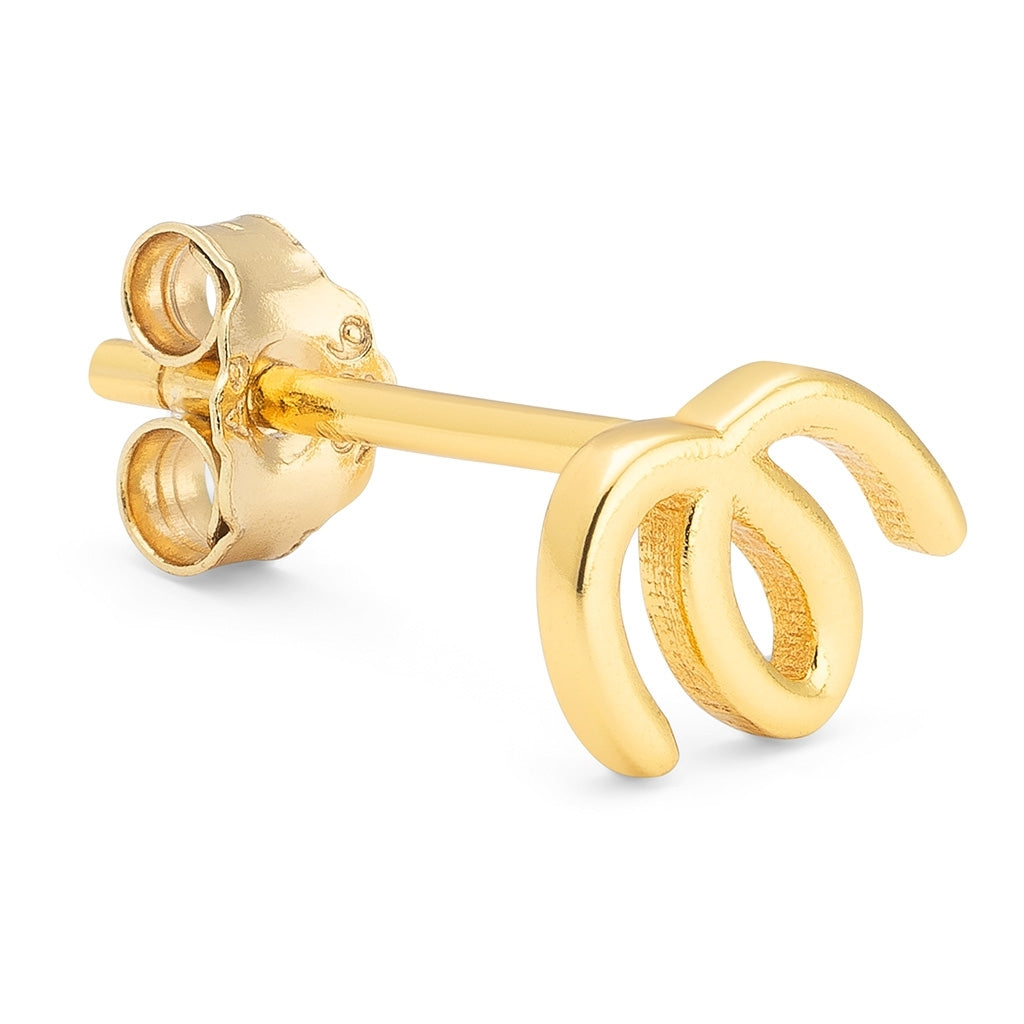 LULU Copenhagen Doodle earring 1 pcs Ear stud, 1 pcs Gold plated