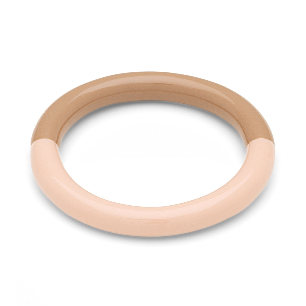 LULU Copenhagen Double Color Ring Rings Mocha Mousse/Dusty Peach