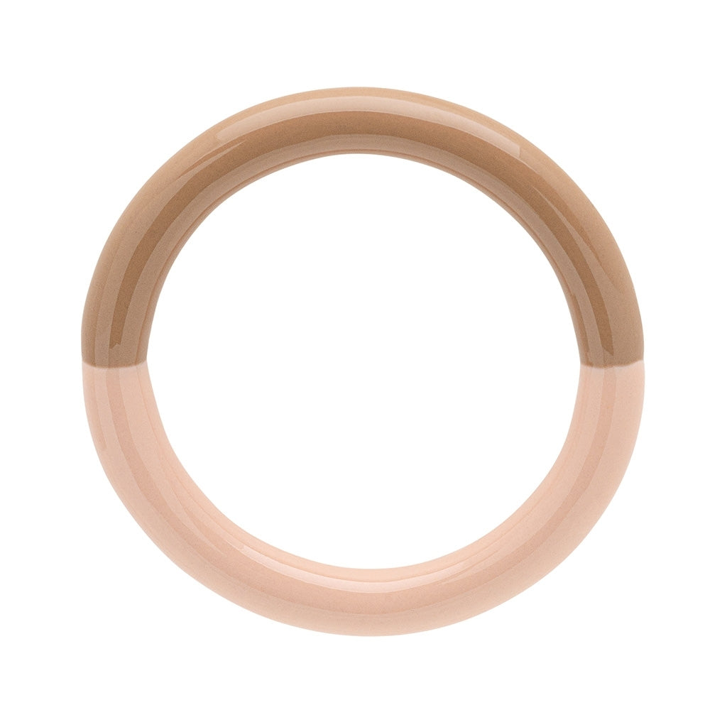 LULU Copenhagen Double Color Ring Rings Mocha Mousse/Dusty Peach