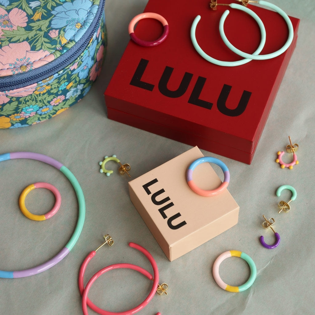 LULU Copenhagen Double Color Ring Rings North Sea Green/Purple