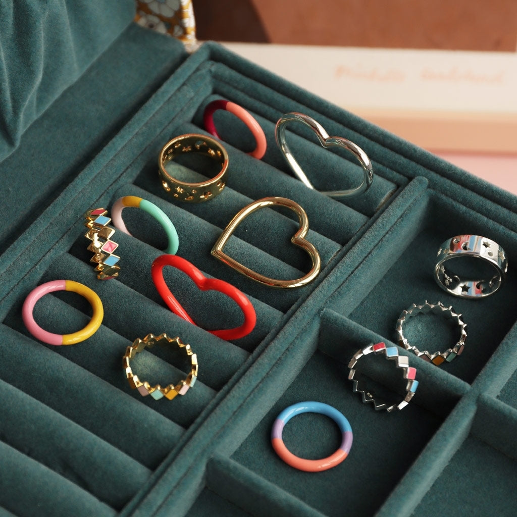 LULU Copenhagen Double Color Ring Rings Rose - Sunflower