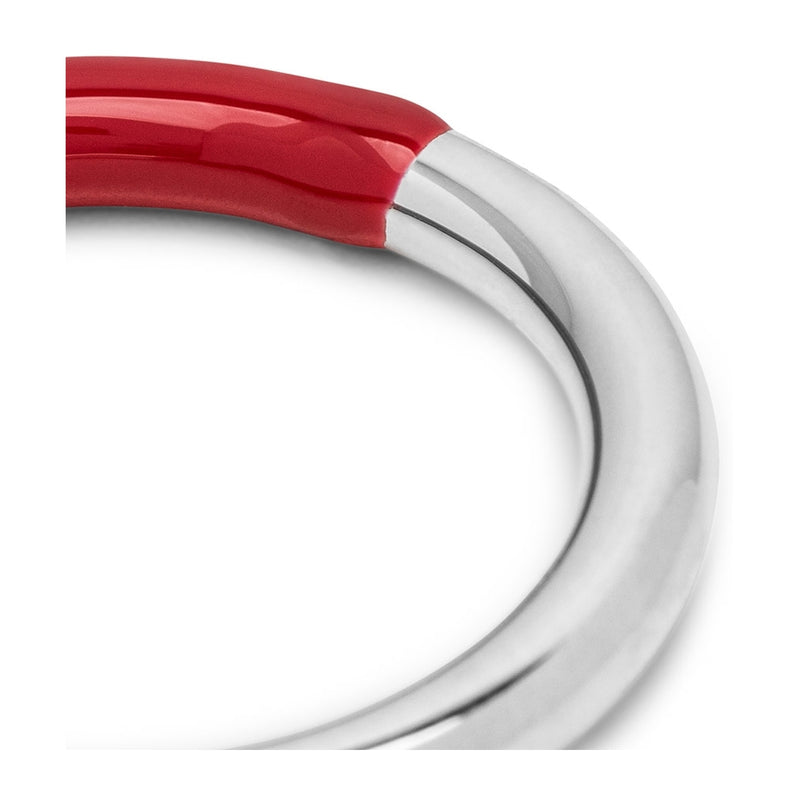 LULU Copenhagen Double Color Ring - silver Rings Silver/Passion Red