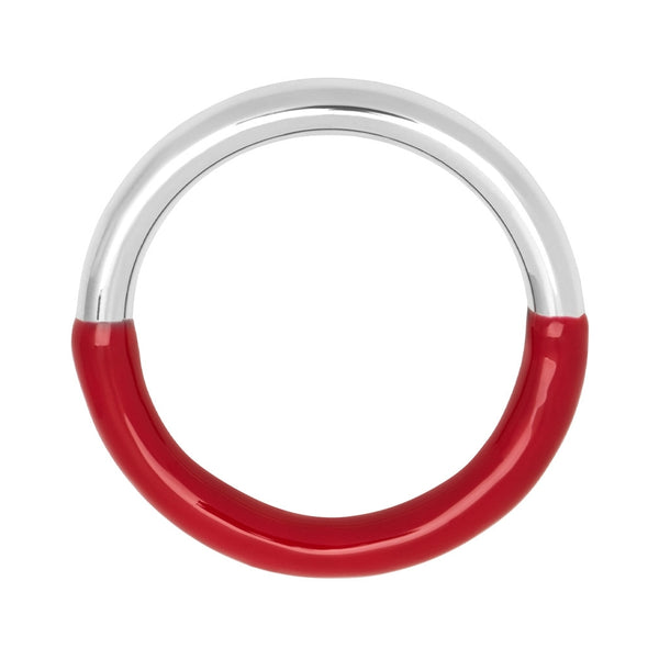 LULU Copenhagen Double Color Ring - silver Rings Silver/Passion Red