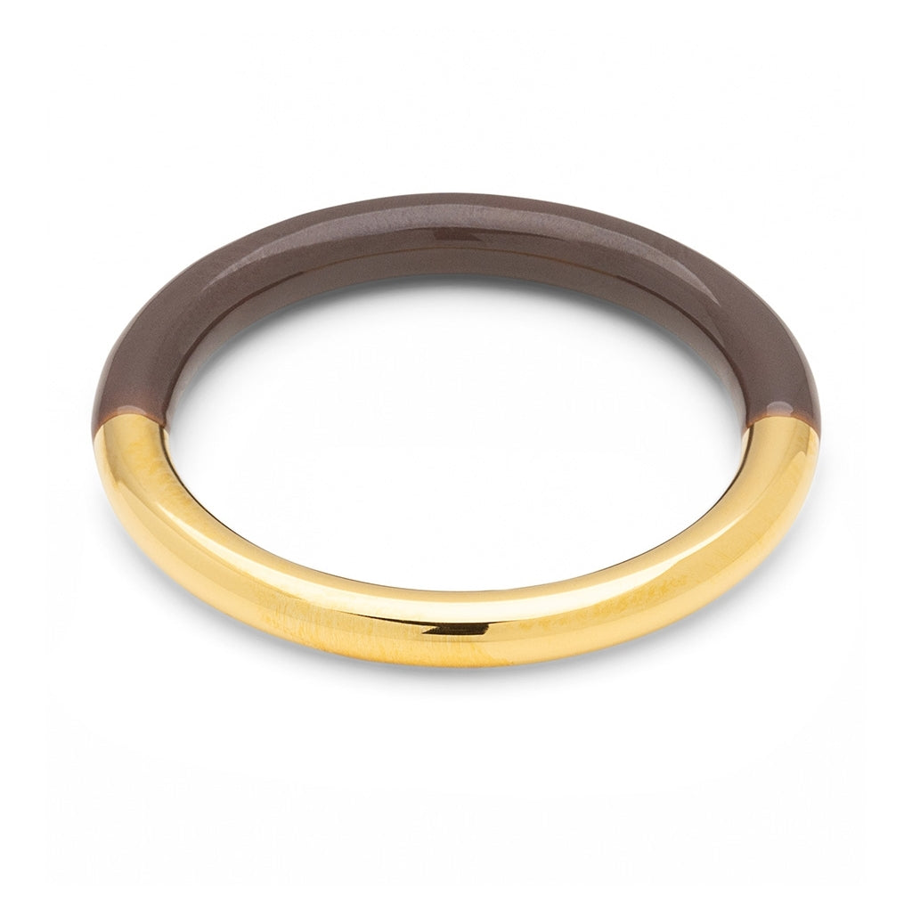 LULU Copenhagen Double Color Ring gold plated Rings Cocoa Powder