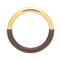 Double Color Ring gold plated - Cocoa Powder