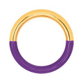 Double Color Ring gold plated - Gold/Deep Purple