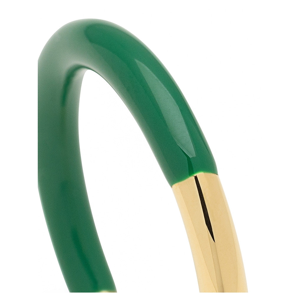 LULU Copenhagen Double Color Ring gold plated Rings Gold/Green