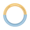 Double Color Ring gold plated - Gold/Light Blue