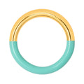Double Color Ring gold plated - Gold/Mint