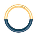 Double Color Ring gold plated - Gold/Retro Dark Blue