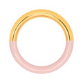 Double Color Ring gold plated - Gold/Silk Light Pink