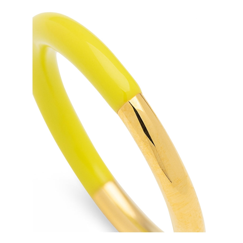 LULU Copenhagen Double Color Ring gold plated Rings Wild Lime
