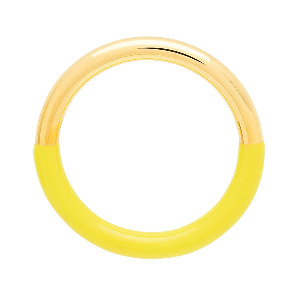 LULU Copenhagen Double Color Ring gold plated Rings Wild Lime