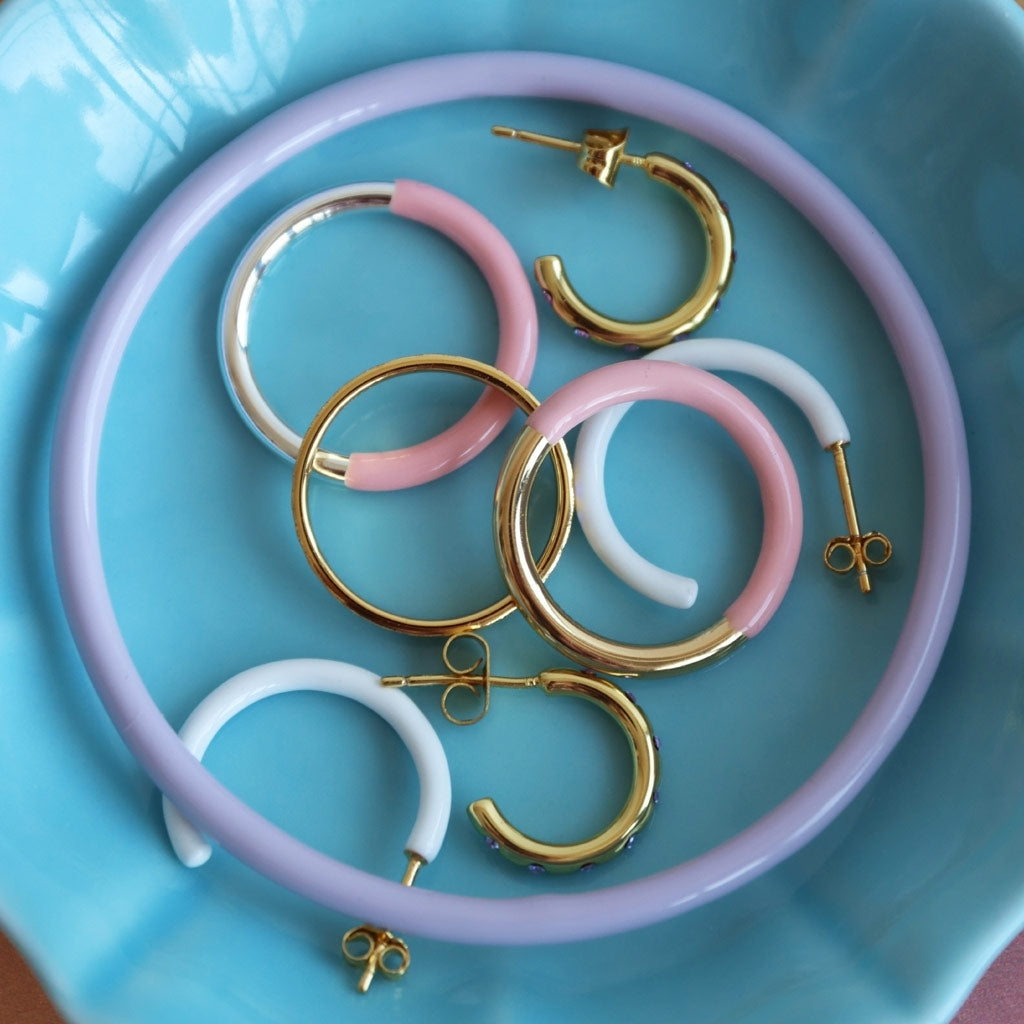 LULU Copenhagen Double Color Ring silver Rings Silver/Light Pink