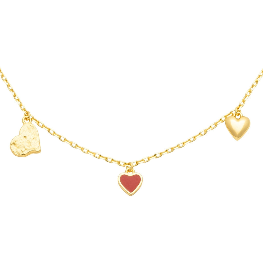LULU Copenhagen Endless Love Bracelet - gold plated Bracelets Passion Red