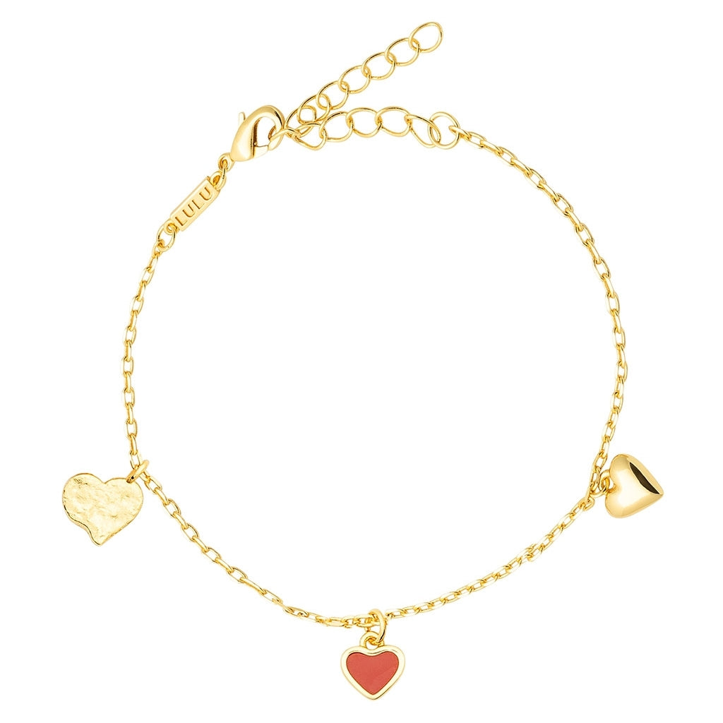 LULU Copenhagen Endless Love Bracelet - gold plated Bracelets Passion Red