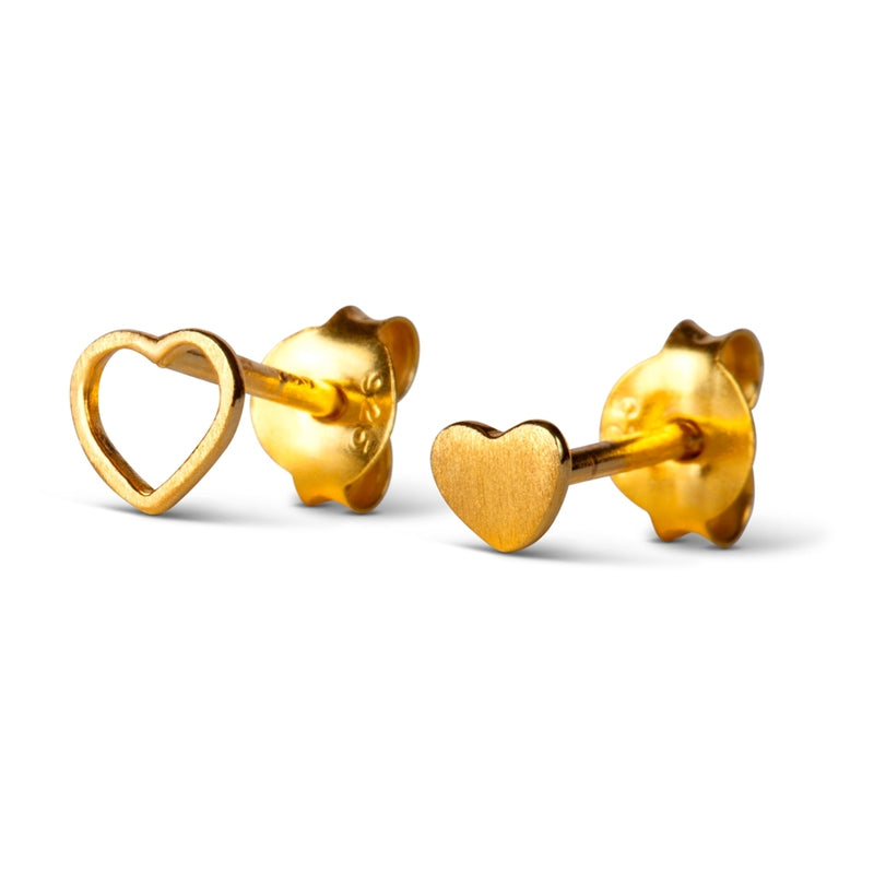 LULU Copenhagen Family Love Earrings pair brushed Earrings, pairs Gold plated